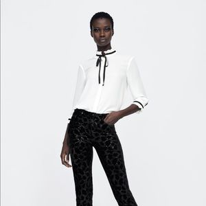 Zara blouse with tie